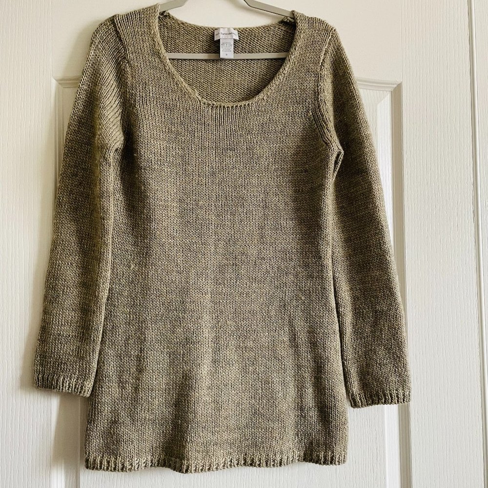 Soft Surroundings Womens Wool/Alpaca Blend Longline Tunic Sweater Size S